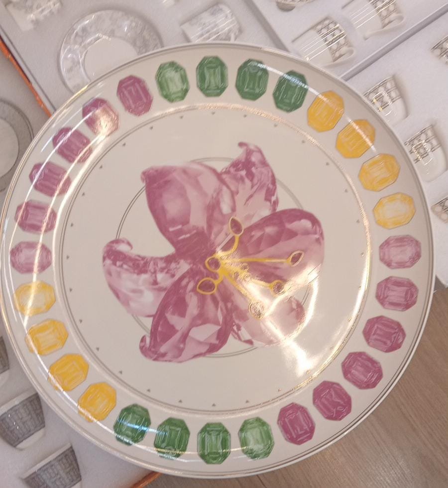 Swarovski x Rosenthal Signum Fern big tray 40cm , marshmallow color - Swarovski Tray | Aleppo Gift UAE